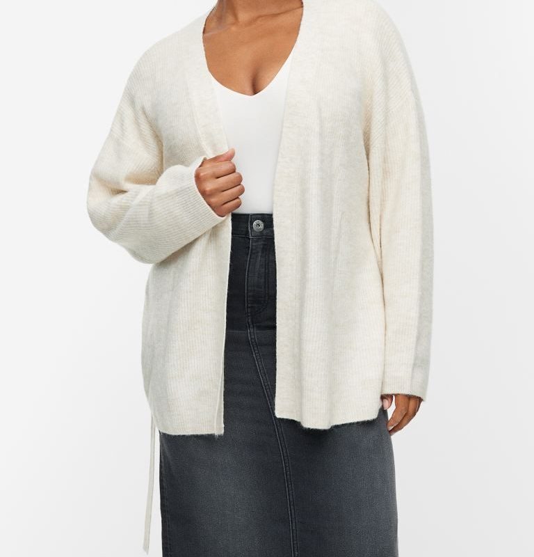 Cardigan with Tie Belt