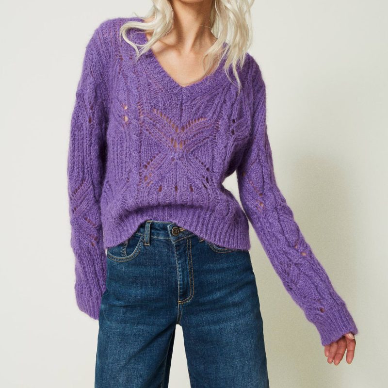 Alpaca and mohair blend jumper