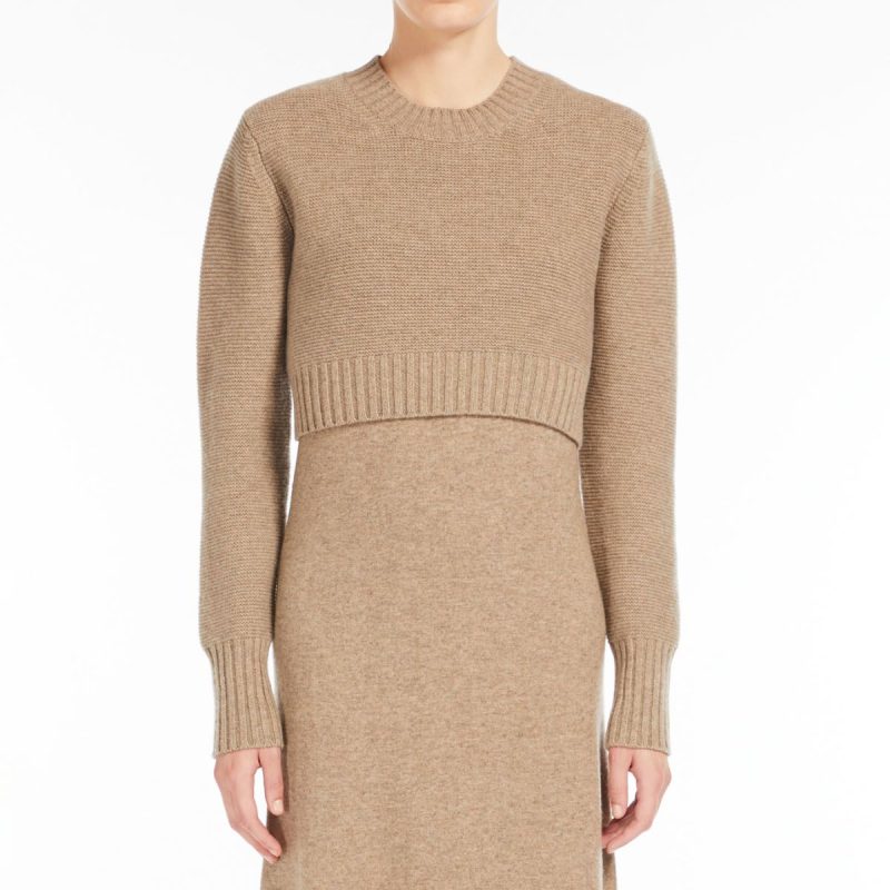 Cropped cashmere jumper