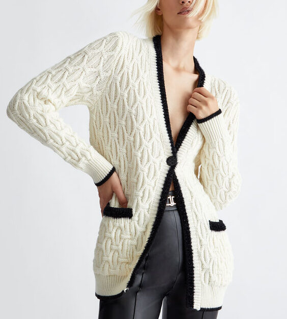 Wool blend cardigan