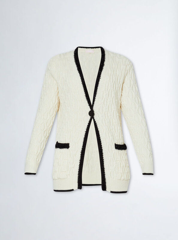 Wool blend cardigan