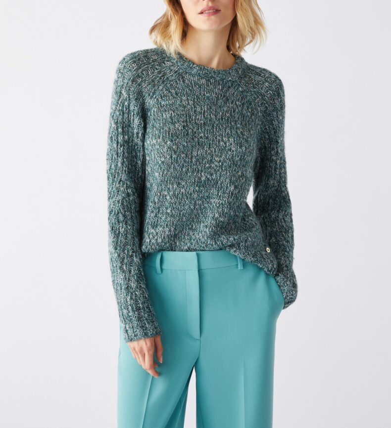 Lurex-embellished mouliné sweater